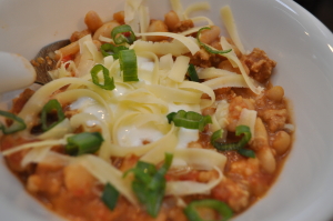 White bean and turkey chili